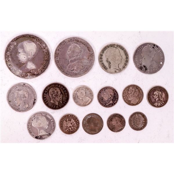 World Silver Coins (1800s) (15) [176259]