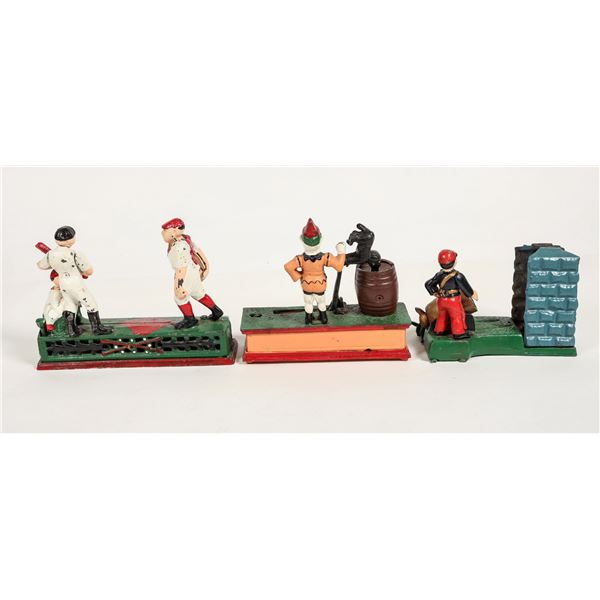Three Cast Iron Mechanical Toy Banks [200168]
