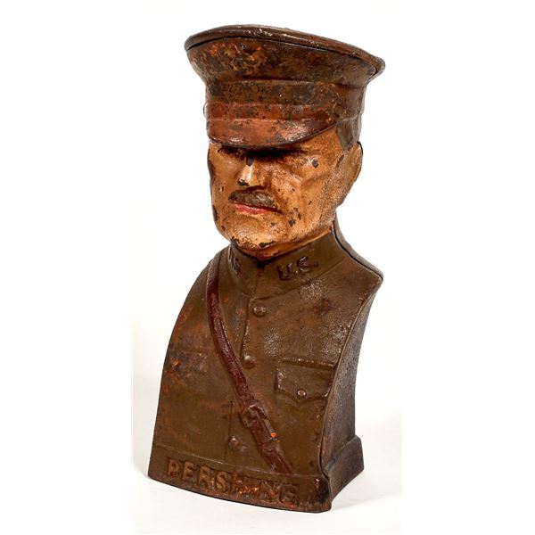 Army General John Pershing Cast Iron Bank. [200169]