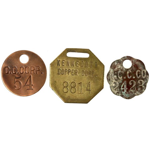 Ely Mining Equipment Tags, Group (3) [198462]