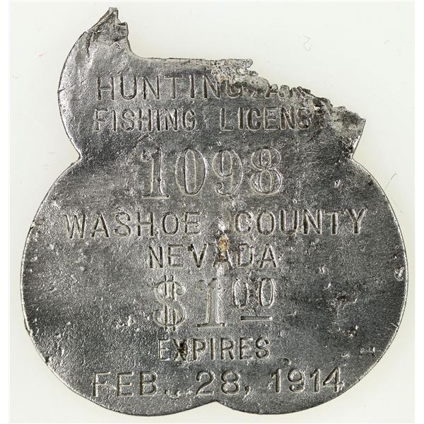 Hunting/Fishing License, Washoe County, 1914 [198467]