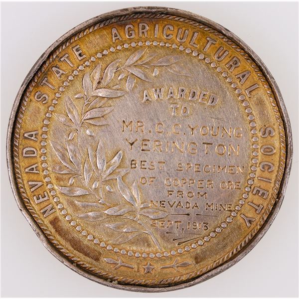 Nevada State Agricultural Society 1913 Silver Award Medal [200279]
