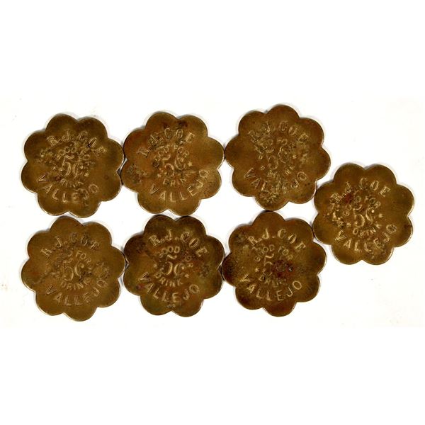 R J Coe Tokens (7) Vallejo, CA [197547]