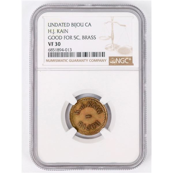 Bijou Pool/Billiard GF 5c - Embarrassingly Misattributed by NGC [199424]