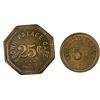 Image 1 : Amargosa, Nevada Miner's Cafe Tokens, Scarce (2) [198465]