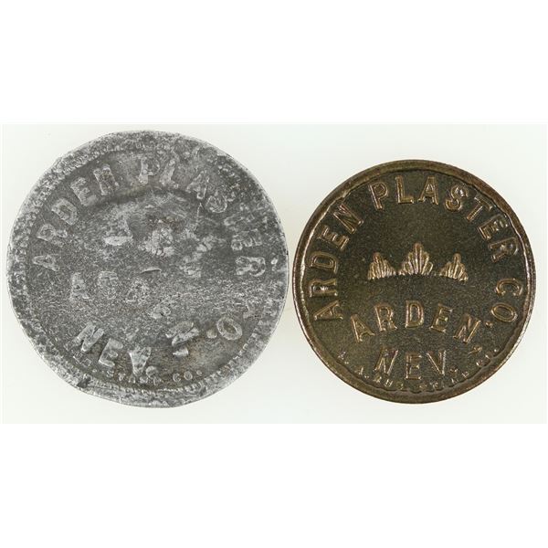 Arden Plaster Co., Tokens (2) [198457]