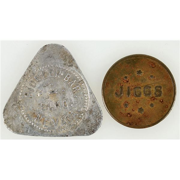 Nevada Trade Tokens, Elko and Jiggs (2) [198451]