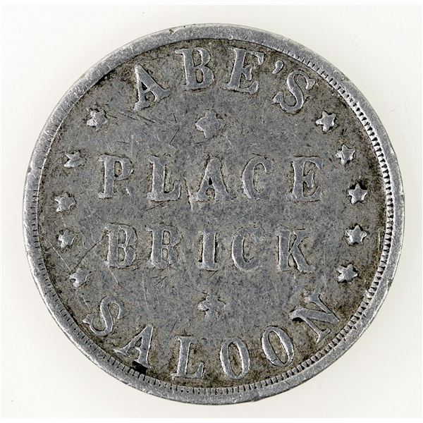 Abe's Place Brick Saloon Token, Douglas, Wyoming [197722]
