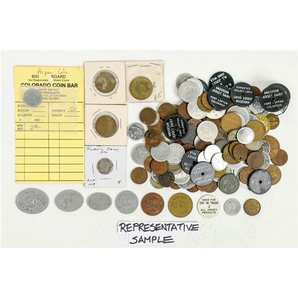 Large Collection of Unsorted Trade Tokens [199353]
