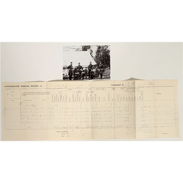 Civil War Document Singed by Future Union General William H. Morris, Plus Photo [196924]