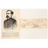 Image 1 : Civil War General Daniel Sickles Signed Check and Engraved Portrait [196918]