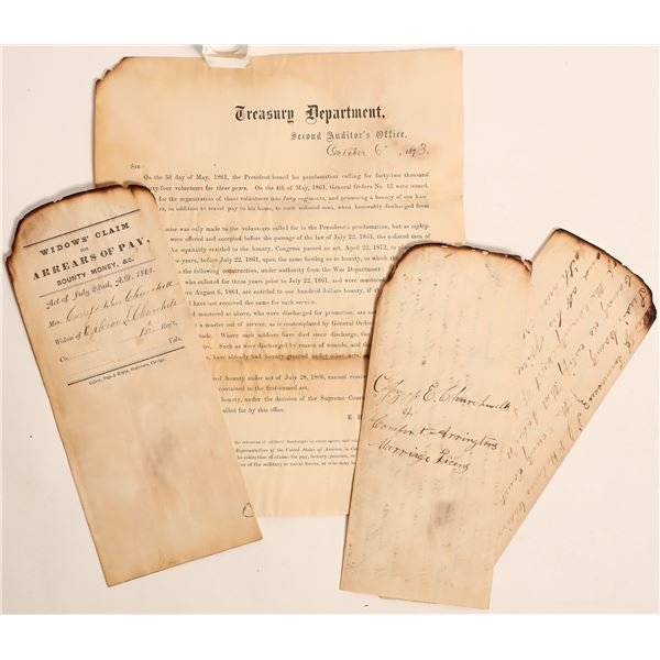 Andersonville- Prison Victim's Widow Archive 1866 [182434]