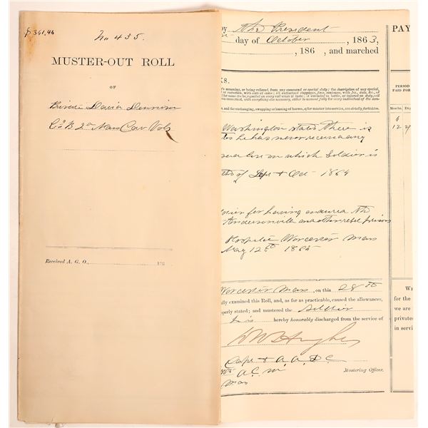 Andersonville- Muster-Out Papers for Private David Dennison [182445]