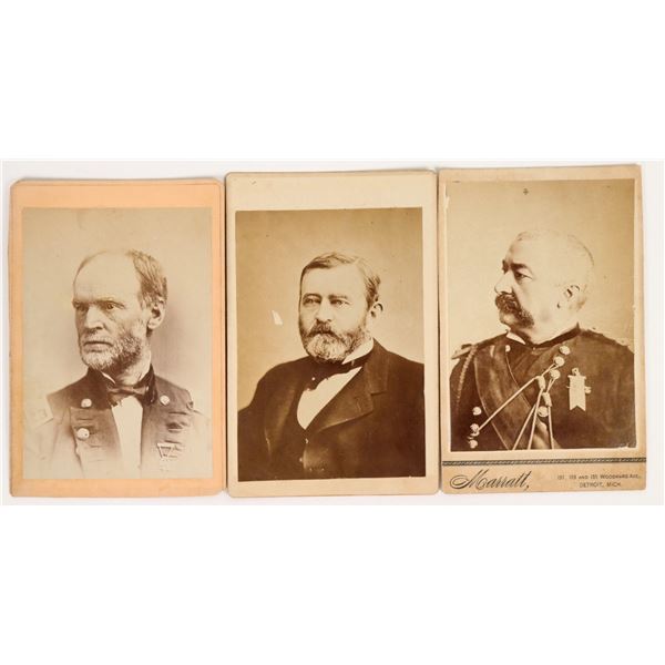 Civil War: Three Great Generals Original Photos (3) [190089]