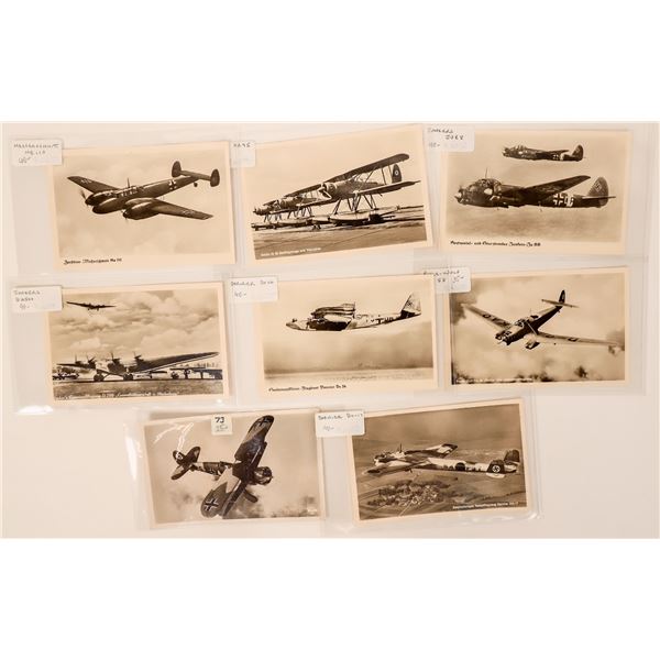 Hitler Stamp & German Aircraft Postcards (8) [183775]