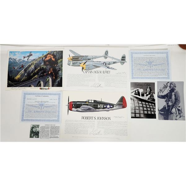 WW2 American Ace Fighter Pilot Prints (3) [183874]