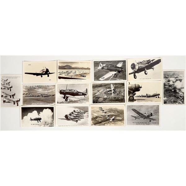 WWII Era US Army Air Corp Trainer Aircraft Real Photo Postcards(14) [183847]