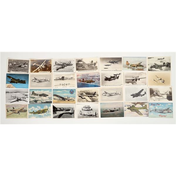 WWII Era U.S. Bomber & Fighter Aircraft Postcards [183853]