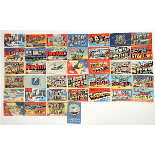 WWII U.S. Navy & U.S.A.A.F. Training Station Locations on "Big Letter" Postcards (39) [183852]