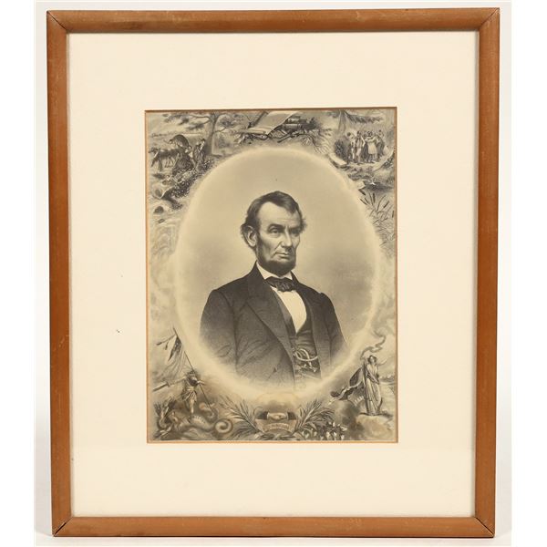Abraham Lincoln Portrait Broadside / Lithograph, c.1864 [196726]