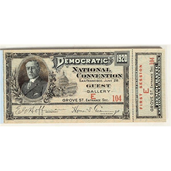 Democratic National Convention Ticket Book [183949]