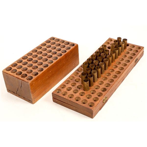 12 gauge Reloading blocks for Brass Hulls (2)  c.1870's-1940's [197249]