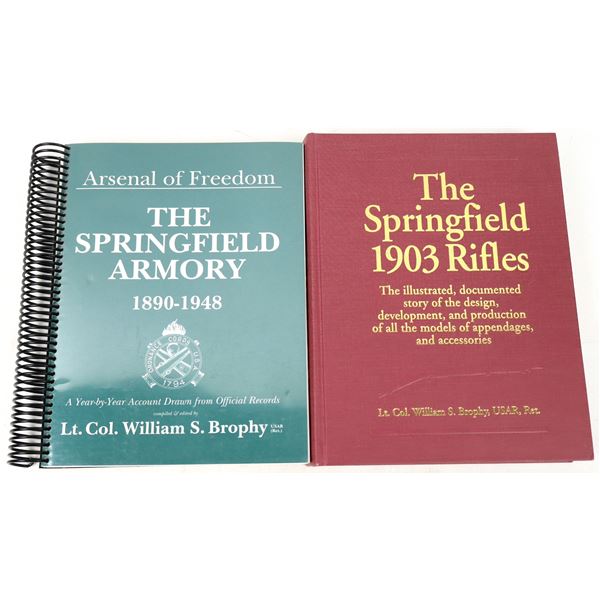 The Springfield 1903 Rifles, The Springfield Armory 1890-1948 by Col. William Brophy Books (2) [1972