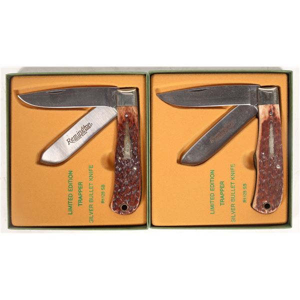 Two Remington Silver Bullet Knives Model R1128 SB Trapper NIB (2) 1989 [194557]