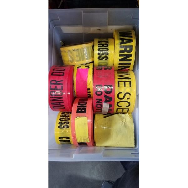 TOTE WITH CAUTION TAPE