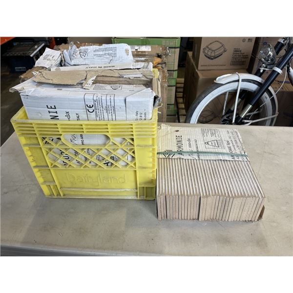CRATE AND BOX OF WALL TILES