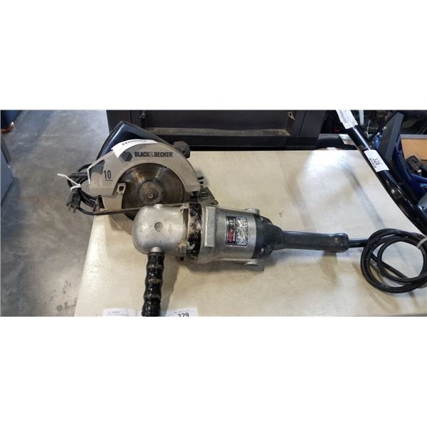 BLACK AND DECKER SKIL SAW WITH HEAVY DUTY GRINDER