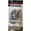 Image 2 : GATE HANDLES, FENCE PARTS AND BIN OF NAILS