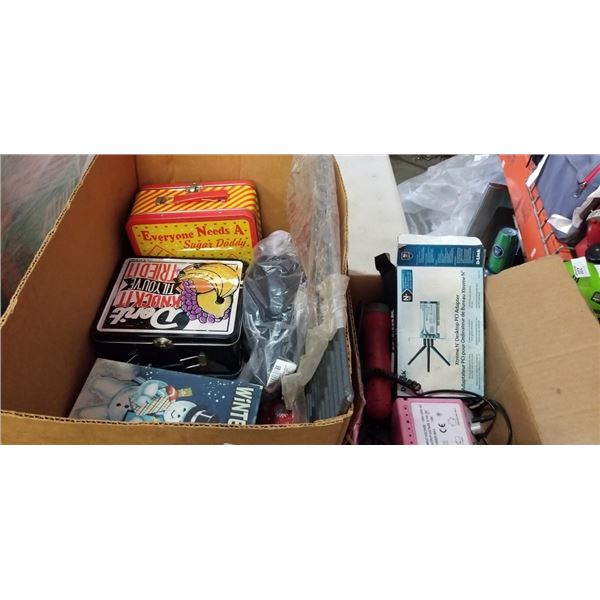 2 BOXES OF VARIOUS ELECTRONICS AND MORE