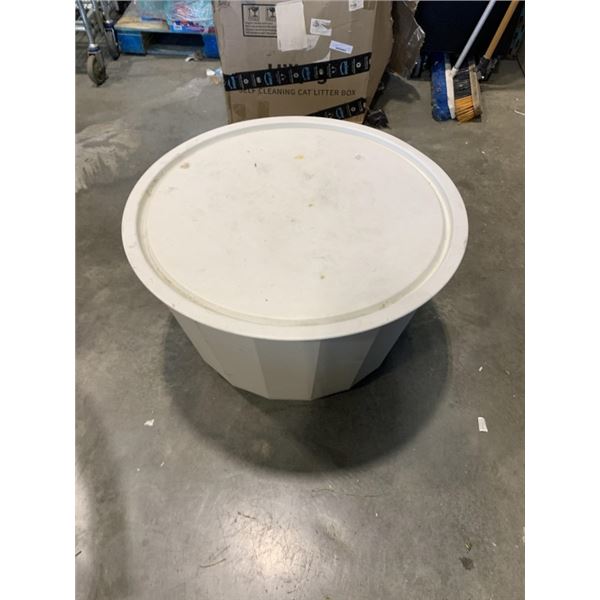 IKEA LAGASKAR METAL OUTDOOR COFFEE TABLE WITH STORAGE