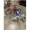 Image 1 : RED MOBELLO KIDS BIKE AND WHITE NAKAMURA KIDS BIKE BOTH WITH TRAINING WHEELS