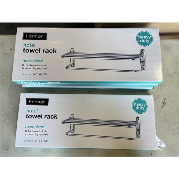 4 NEW HARMAN TOWEL BAR RACKS 24" CHROME