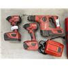 Image 2 : THREE CORDLESS HILTI TOOLS (2) SID 4 -A22 IMPACT DRIVERS AND TE4-A22 ROTARY HAMMER INCLUDES THREE BA