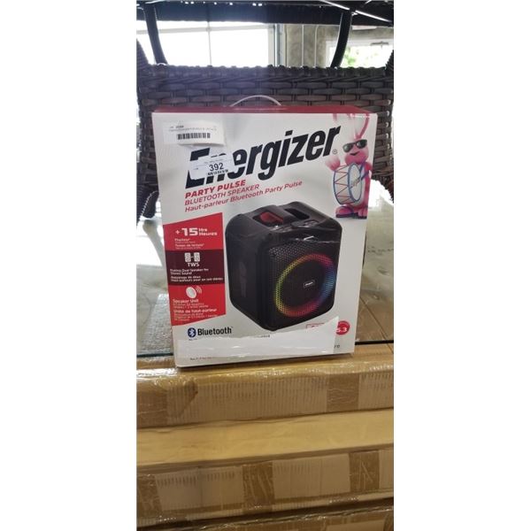 ENERGIZER BTS458 PORTABLE BLUETOOTH SPEAKER WITH WIRELESS MIC - TESTED WORKING, RETAIL $119