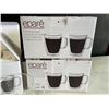 Image 3 : SET OF 6 NEW EPARE 12OZ COFFEE MUG SET, DUAL WALL INSULATED GLASS RETAIL $54 EACH, 3 SETS OF 2, TOTA