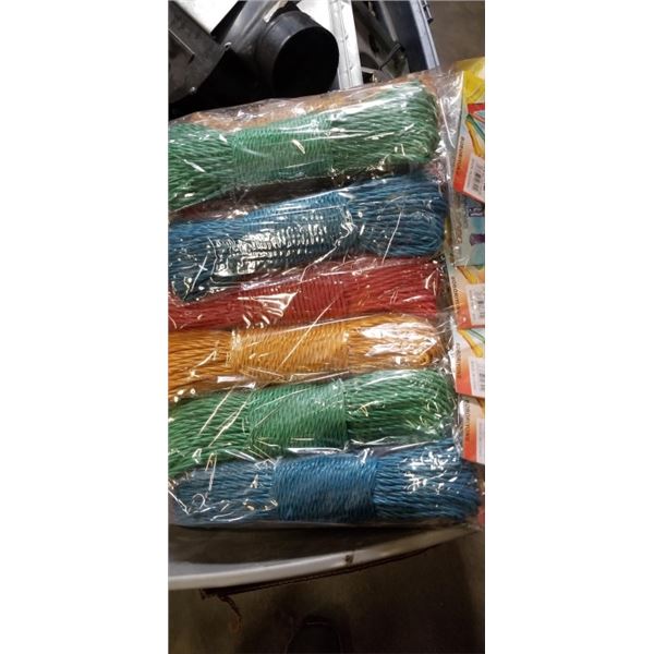 CLOTHES STRING, MULTICOLORED, 12 PACK