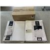 Image 1 : NEW CREATIVE SCENTS SCHONWE BOWL AND 2 WHITE WAFFLE SHOWER CURTAINS WITH LINER