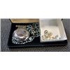 Image 2 : STELLA  AND DOT RHINESTONE BRACELET AND EARRRINGS SET AND SKAGEN POCKET WATCH