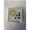 Image 1 : VINTAGE HAND CARVED JADE PENDANT WITH 5 SMALL JADE PEDANTS