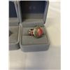 Image 2 : 3 VINTAGE STERLING SILVER RINGS ONE WITH BC JADE