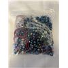 Image 2 : BAG WITH OTS OF CRYSTAL BEAD STRANDS AND NECKLACES, VARIOUS COLORS SOME VINTAGE