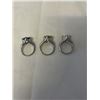 Image 2 : 3 SILVER W/ MILLEFIORE VENETIAN GLASS STONE RINGS