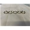 Image 1 : 5 UNUSED STAINLESS STEEL WITH STONE RING BANDS VARIOUS SIZES