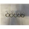 Image 2 : 5 UNUSED STAINLESS STEEL WITH STONE RING BANDS VARIOUS SIZES