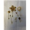 Image 1 : COLLECTION OF GOLD TONE STICK PINS