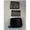Image 1 : GOYARD PARIS LEATHER WALLET AND ID HOLDER SET AND ZIPPERED RFID LEATHER WALLET